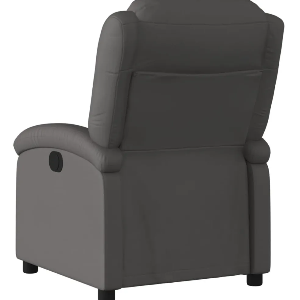 vidaXL Relaxfauteuil Grijs Echt Leer