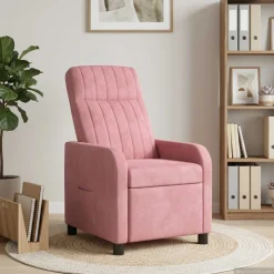 vidaXL Relaxfauteuil Roze fluweel