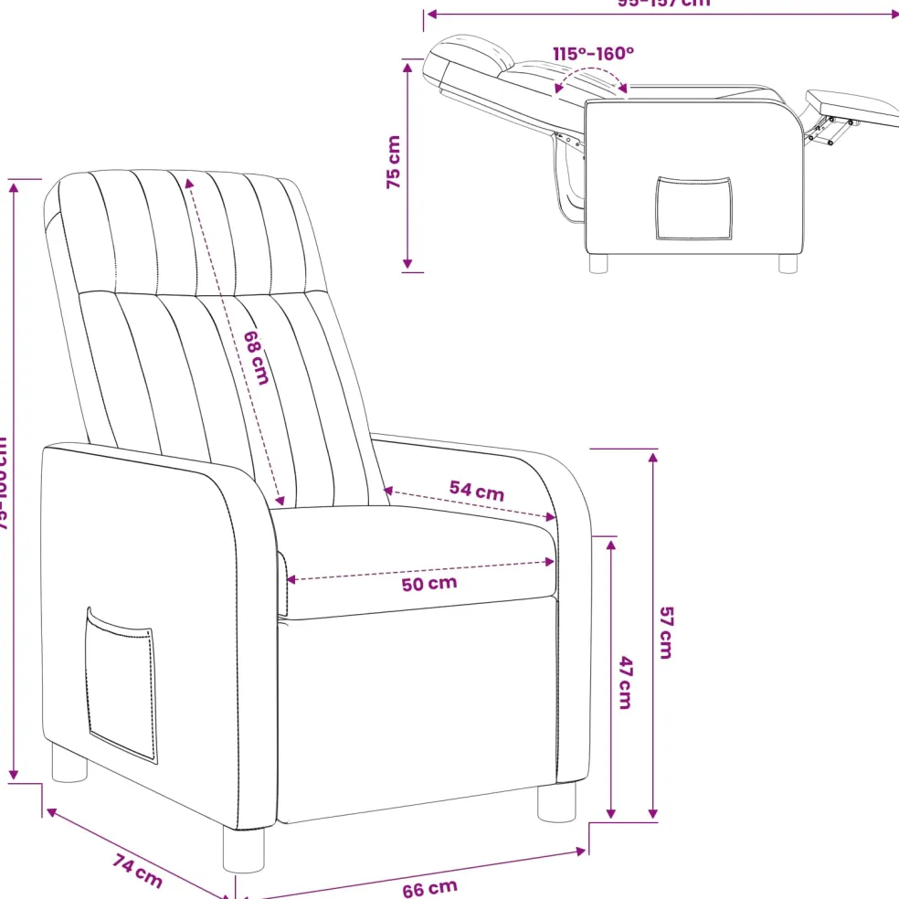 vidaXL Relaxfauteuil Roze fluweel