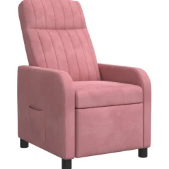 vidaXL Relaxfauteuil Roze fluweel