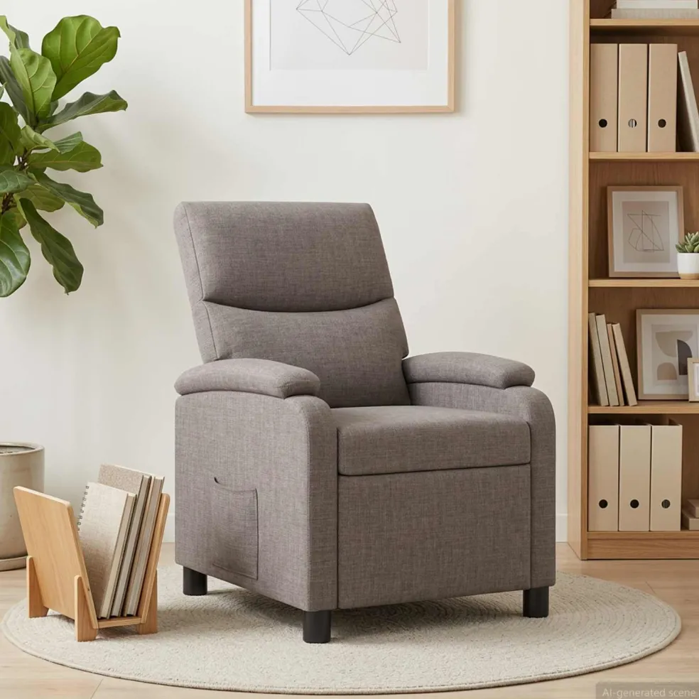 vidaXL Relaxfauteuil Taupe Stof