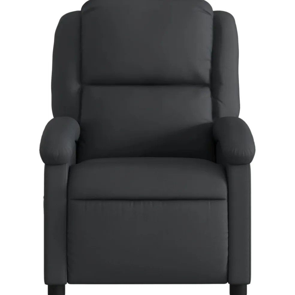 vidaXL Relaxfauteuil Zwart Echt Leer