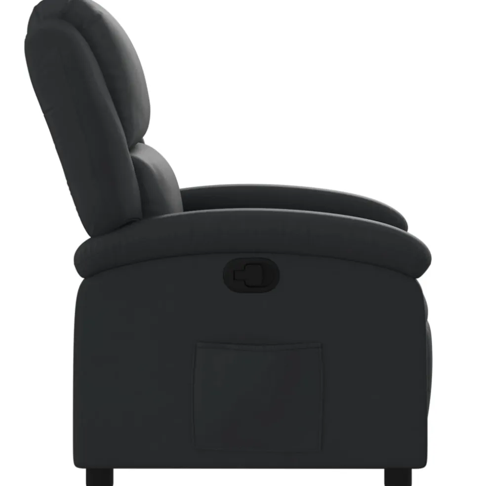 vidaXL Relaxfauteuil Zwart Echt Leer