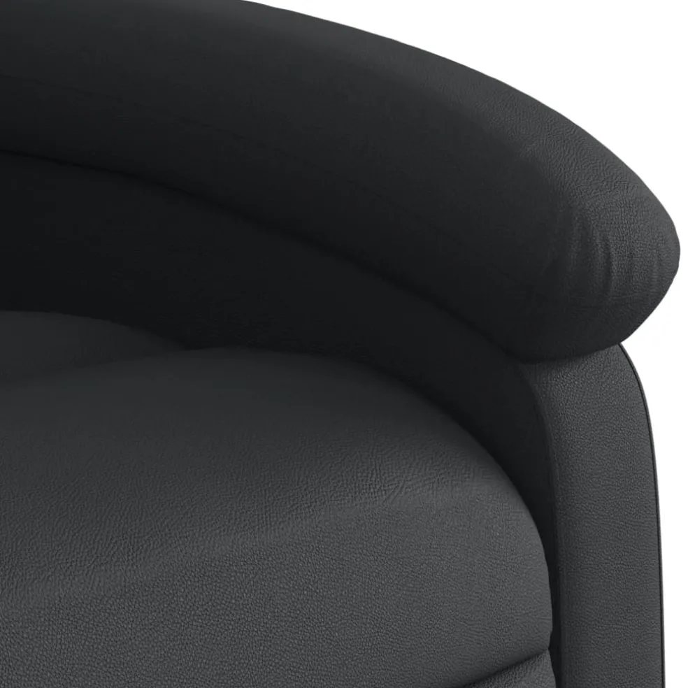 vidaXL Relaxfauteuil Zwart Echt Leer