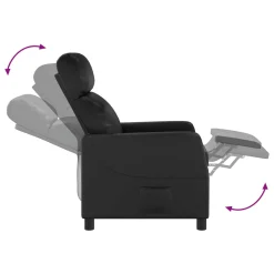 vidaXL Relaxfauteuil Zwart Kunstleer