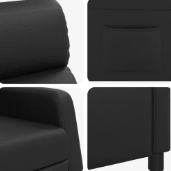 vidaXL Relaxfauteuil Zwart Kunstleer