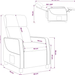 vidaXL Relaxfauteuil Zwart Kunstleer