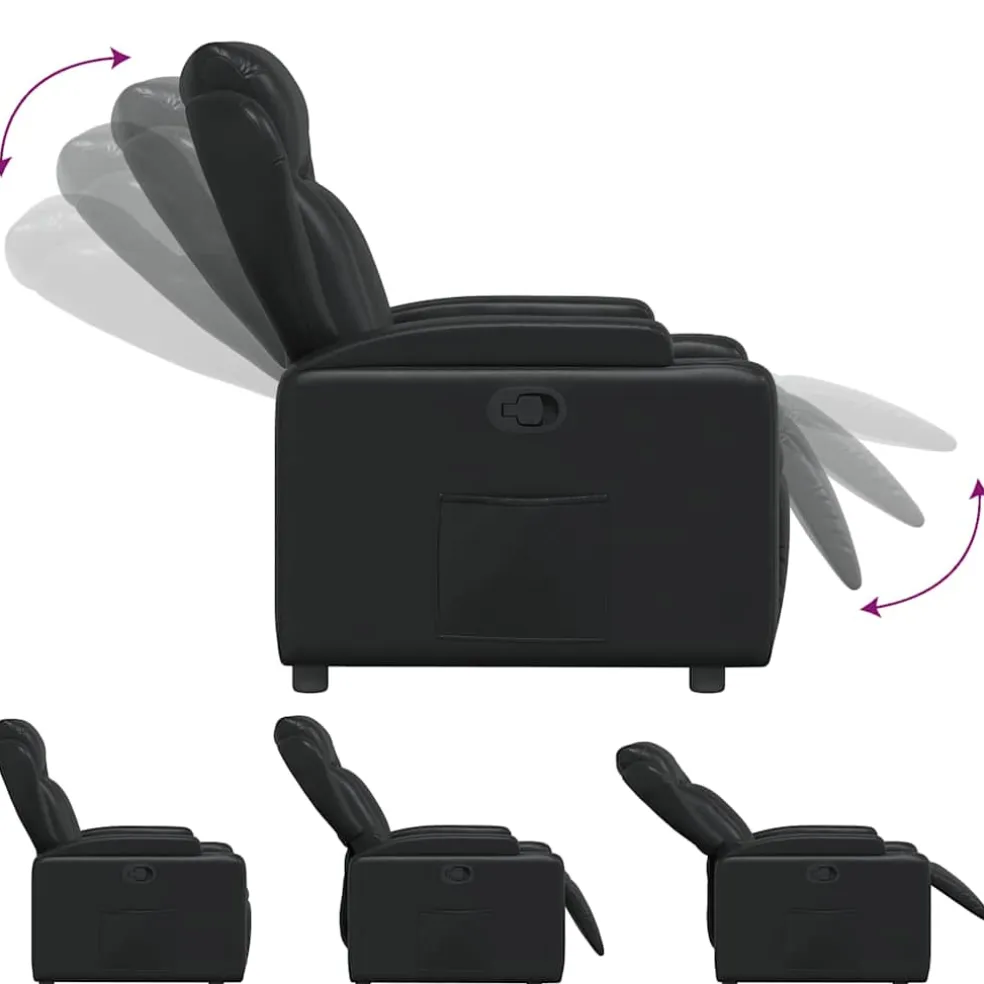 vidaXL Relaxfauteuil Zwart Kunstleer