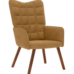 vidaXL Relaxstoel fluweel bruin