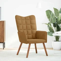 vidaXL Relaxstoel fluweel bruin