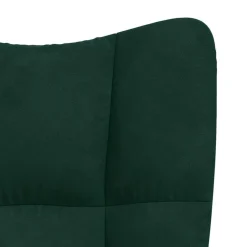 vidaXL Relaxstoel fluweel donkergoen