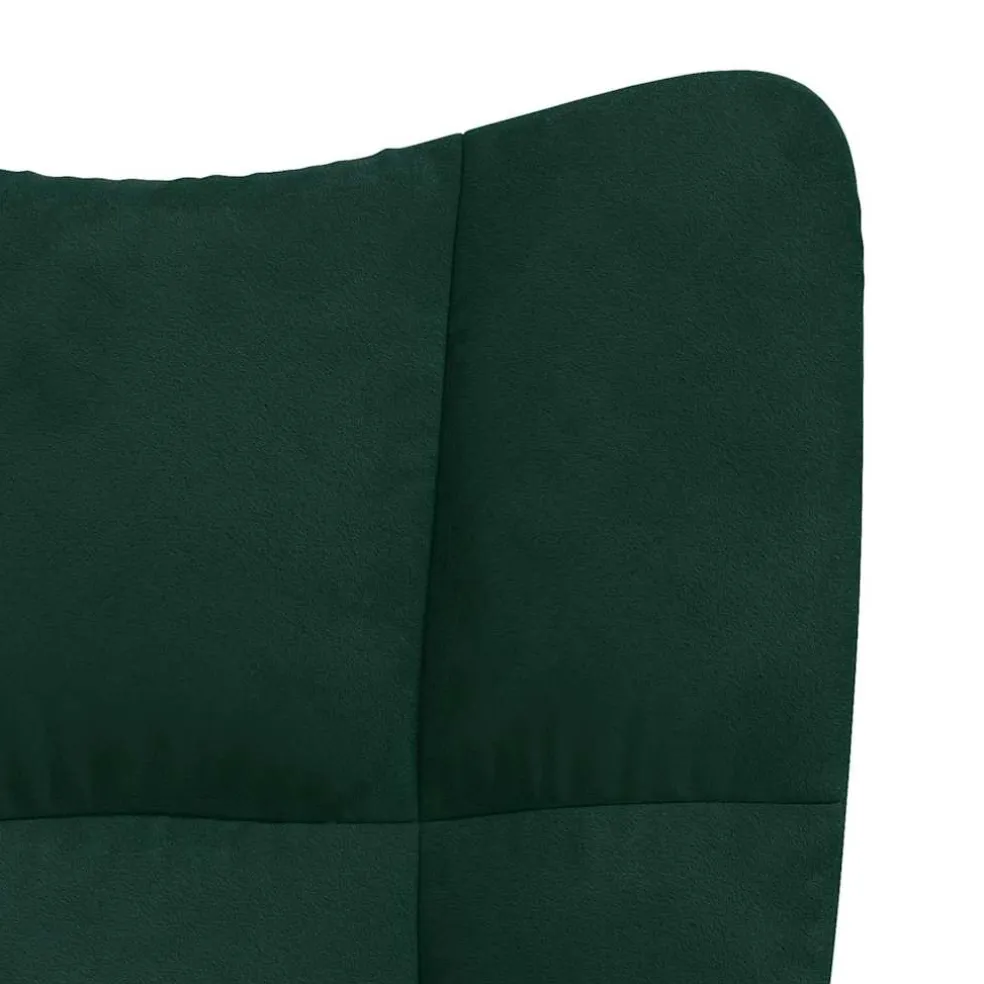 vidaXL Relaxstoel fluweel donkergoen