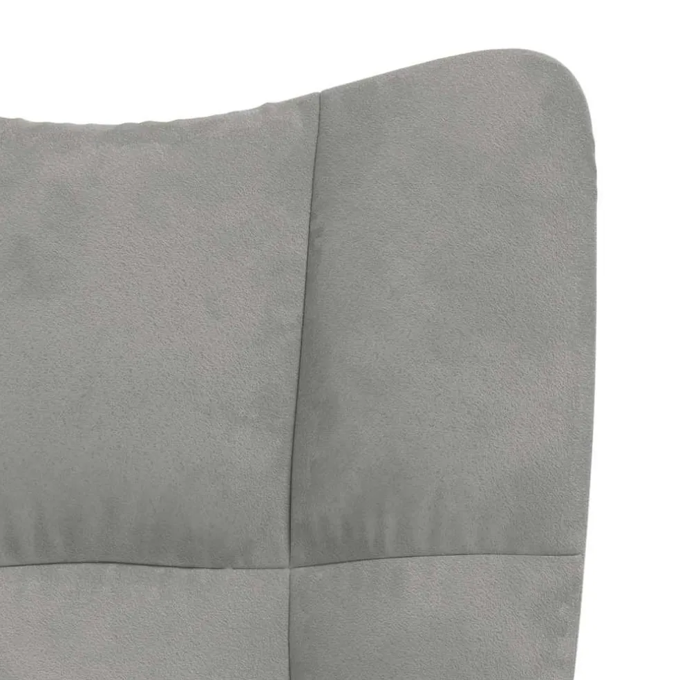 vidaXL Relaxstoel fluweel lichtgrijs