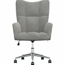 vidaXL Relaxstoel fluweel lichtgrijs
