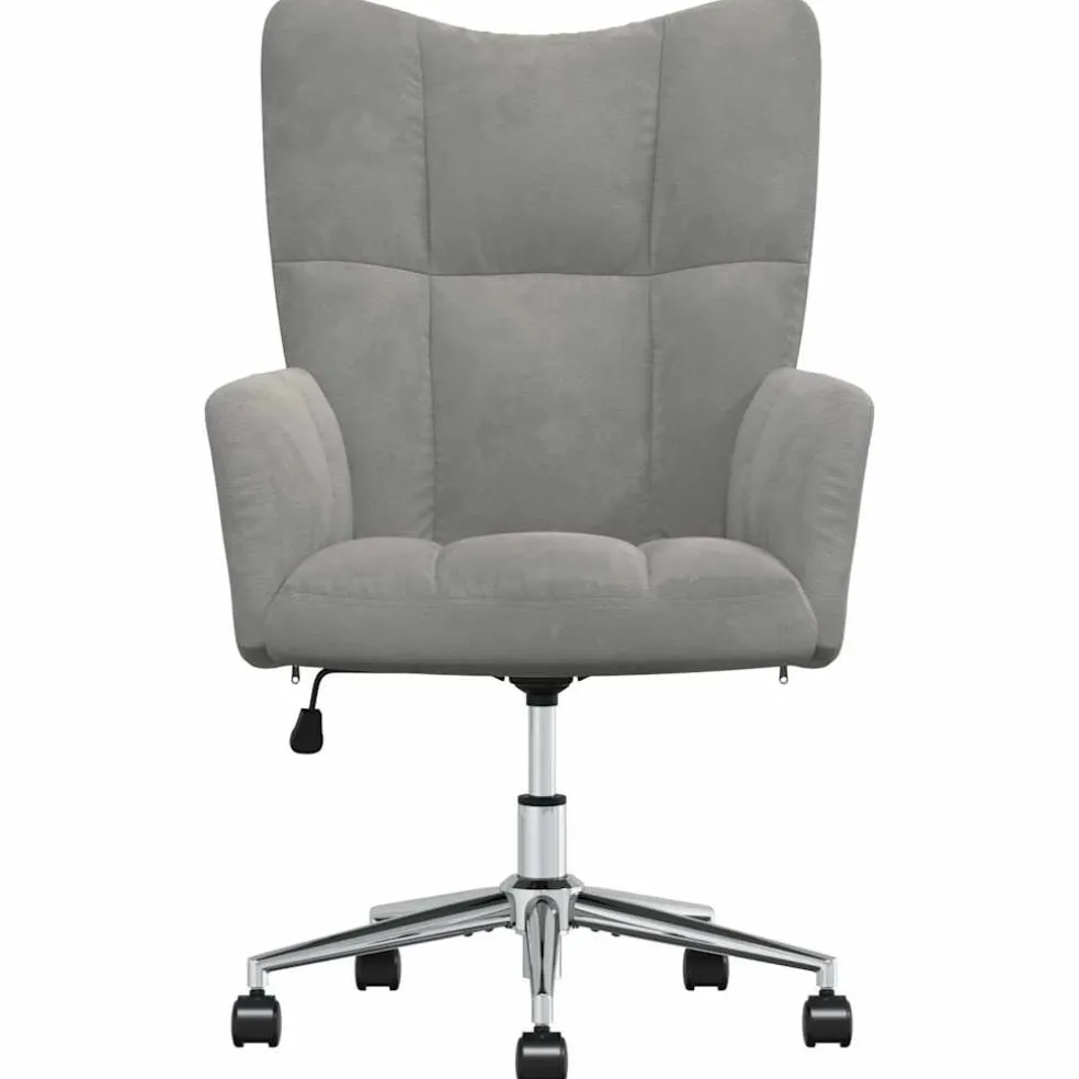 vidaXL Relaxstoel fluweel lichtgrijs