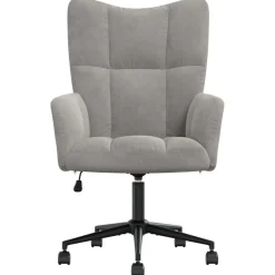 vidaXL Relaxstoel fluweel lichtgrijs