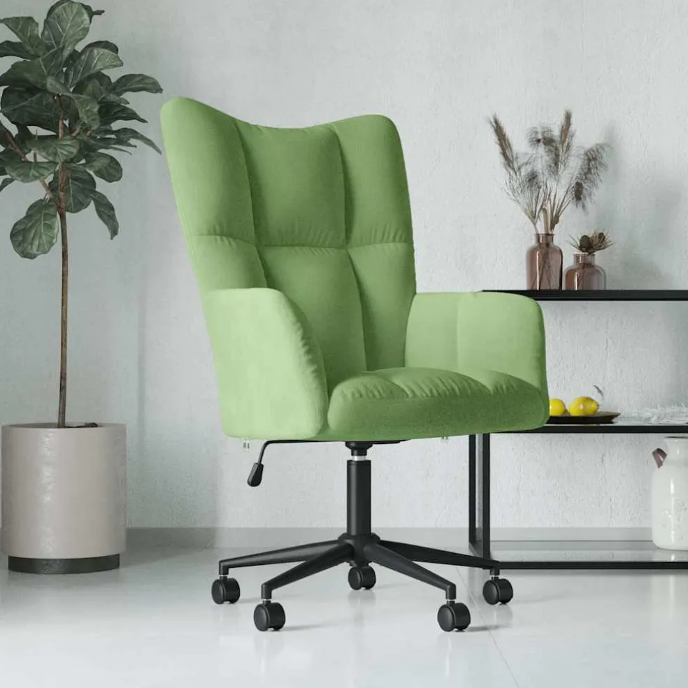 vidaXL Relaxstoel fluweel lichtgroen