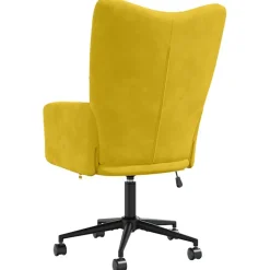 vidaXL Relaxstoel fluweel mosterdgeel