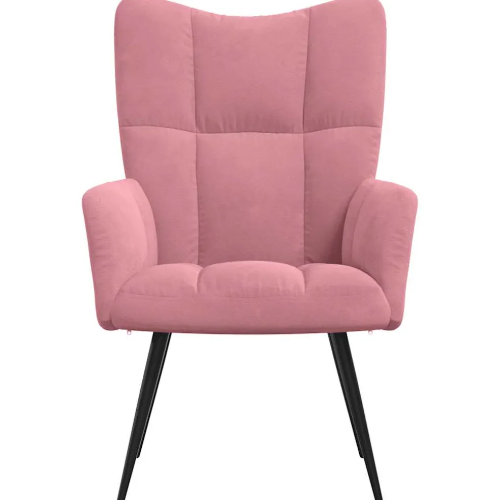 vidaXL Relaxstoel fluweel roze