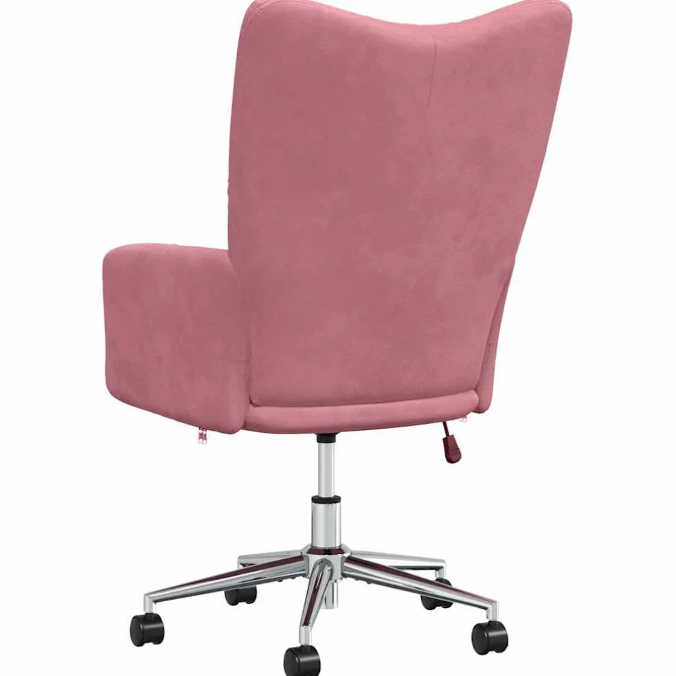 vidaXL Relaxstoel fluweel roze