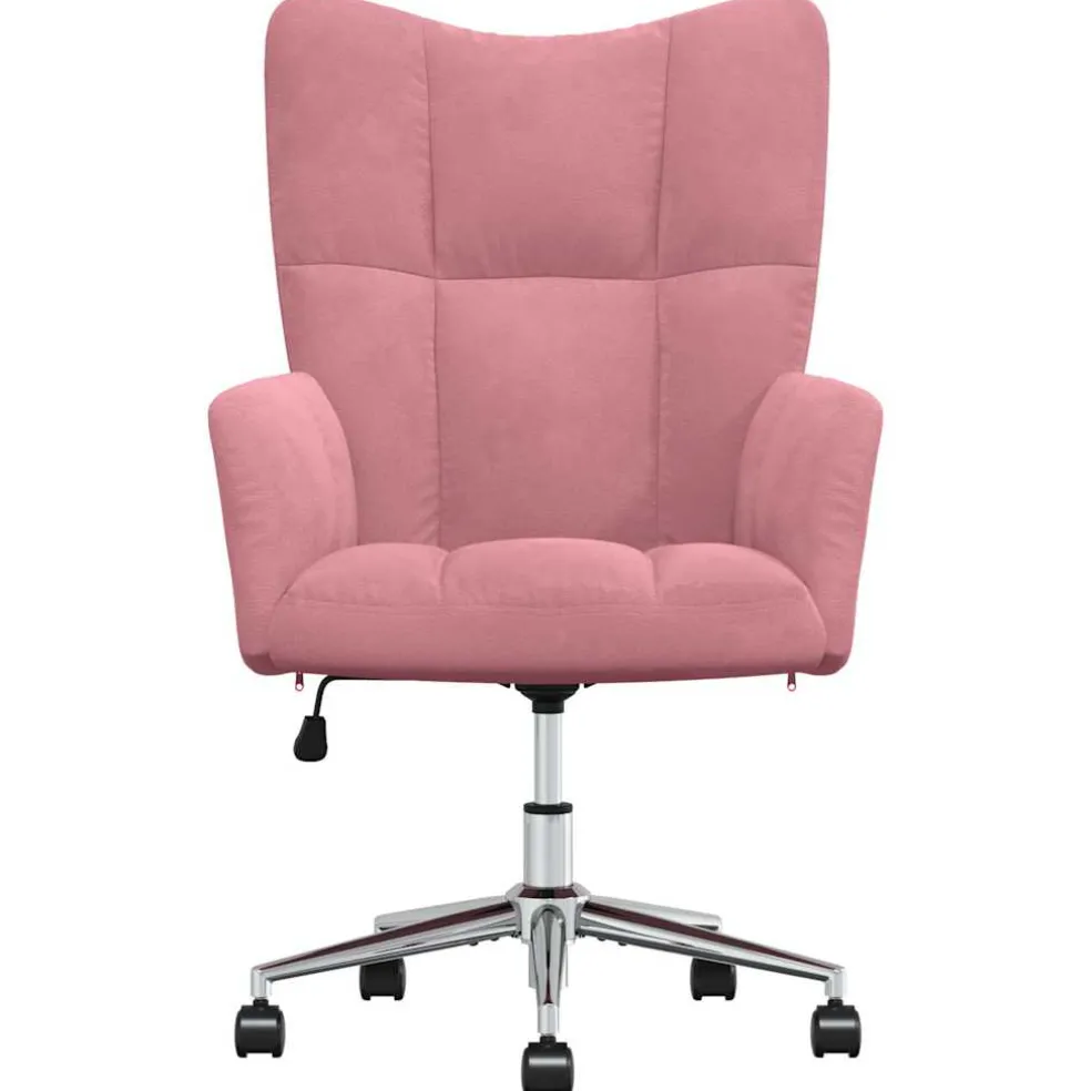 vidaXL Relaxstoel fluweel roze