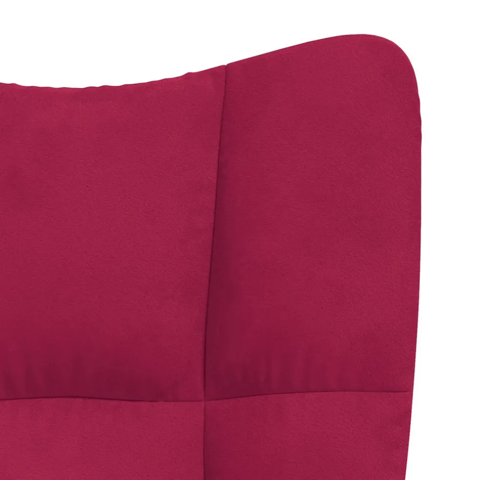 vidaXL Relaxstoel fluweel wijnrood