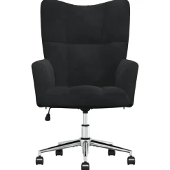 vidaXL Relaxstoel fluweel zwart