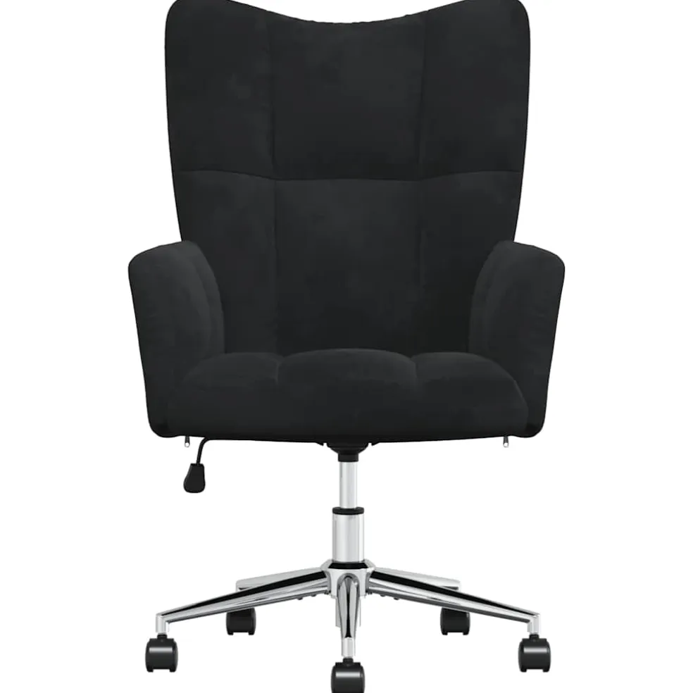 vidaXL Relaxstoel fluweel zwart