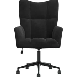 vidaXL Relaxstoel fluweel zwart