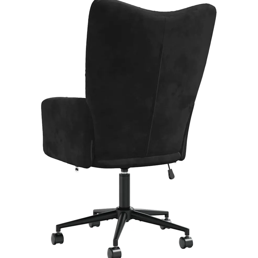 vidaXL Relaxstoel fluweel zwart