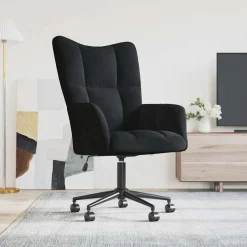 vidaXL Relaxstoel fluweel zwart