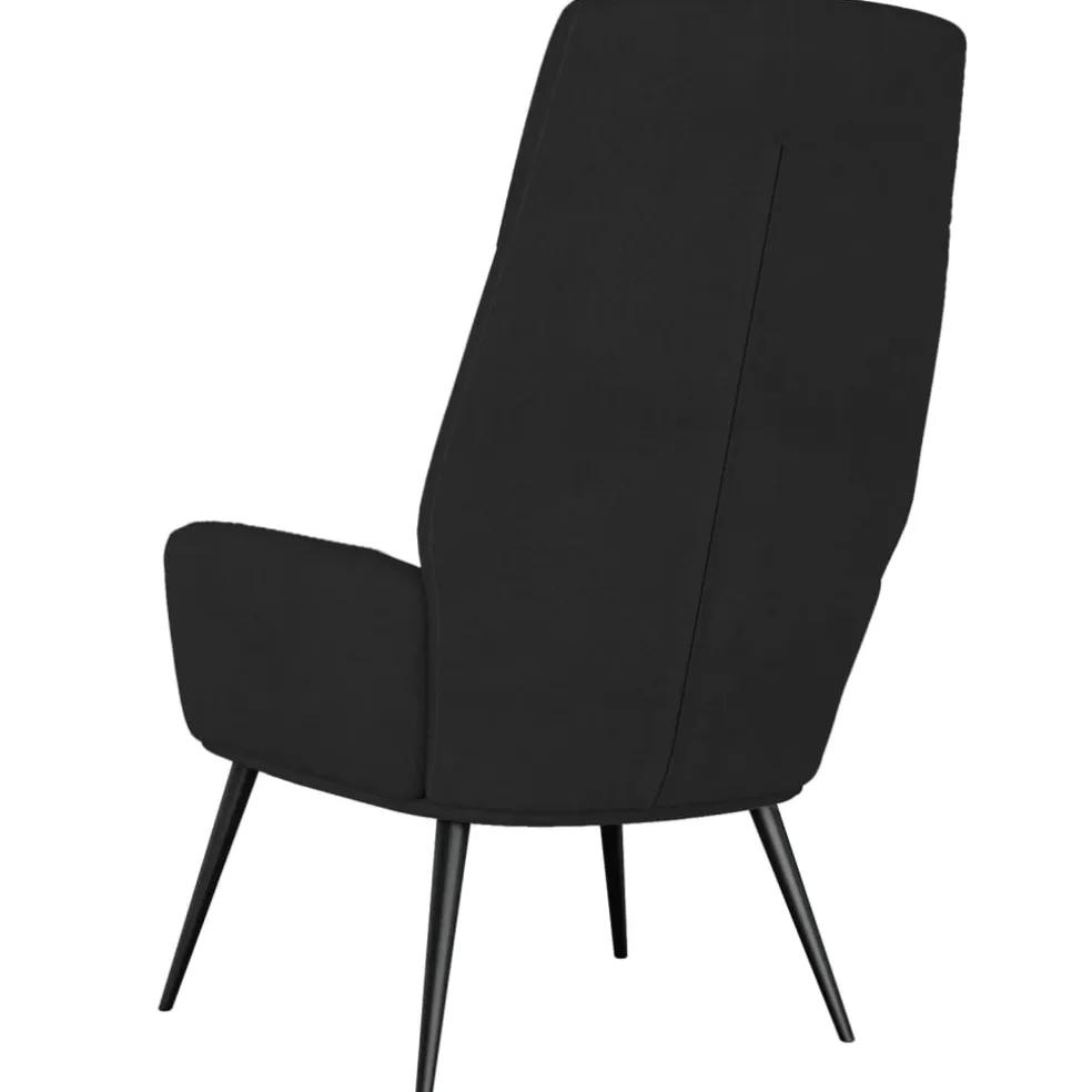 vidaXL Relaxstoel kunstsuède zwart