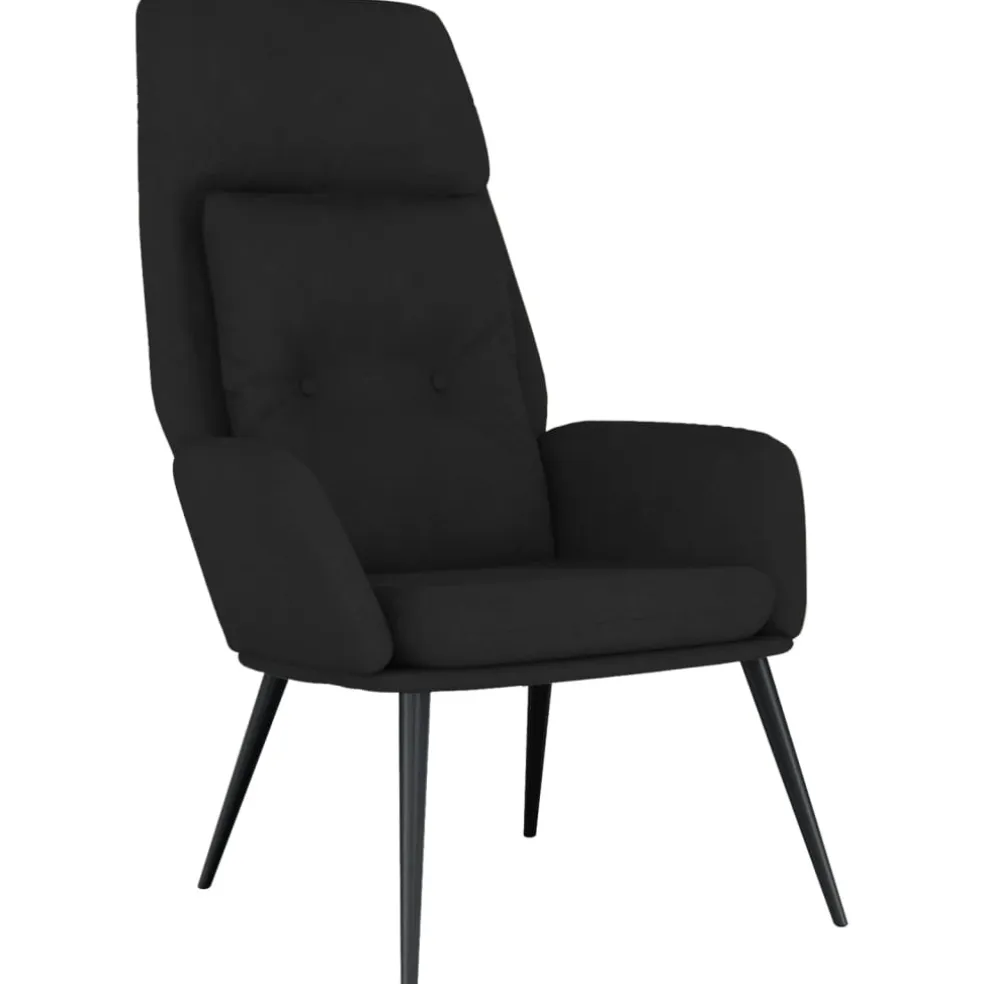 vidaXL Relaxstoel kunstsuède zwart