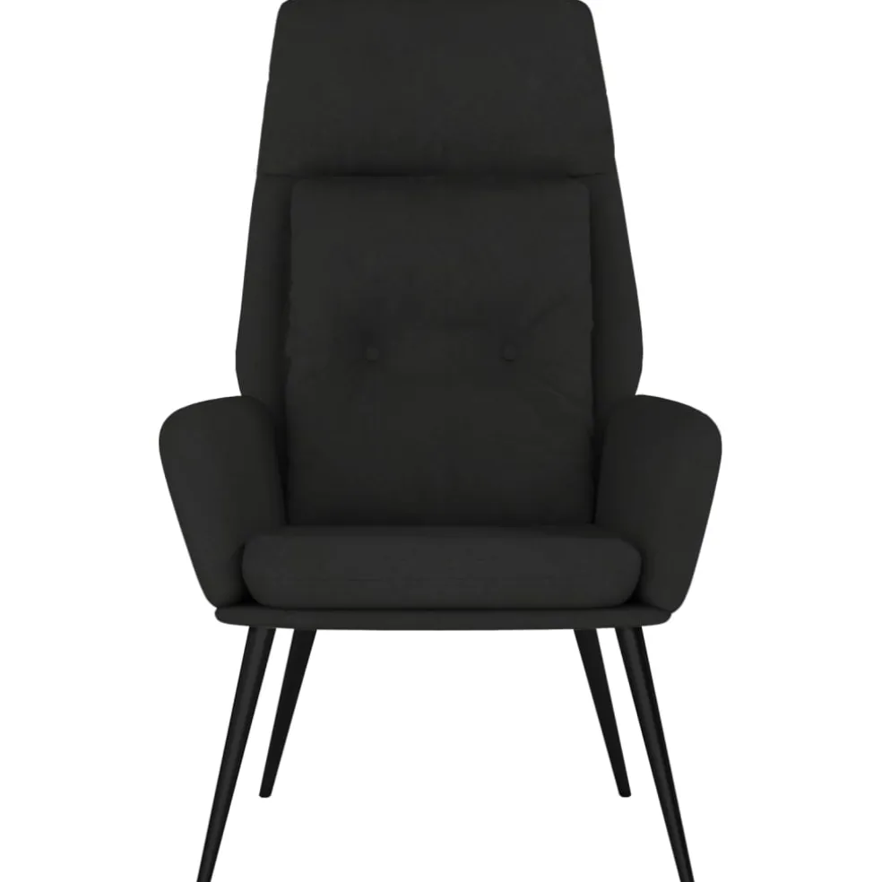 vidaXL Relaxstoel kunstsuède zwart