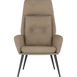 vidaXL Relaxstoel kunstsuède taupe