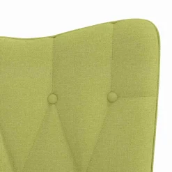 vidaXL Relaxstoel met voetenbank stof groen