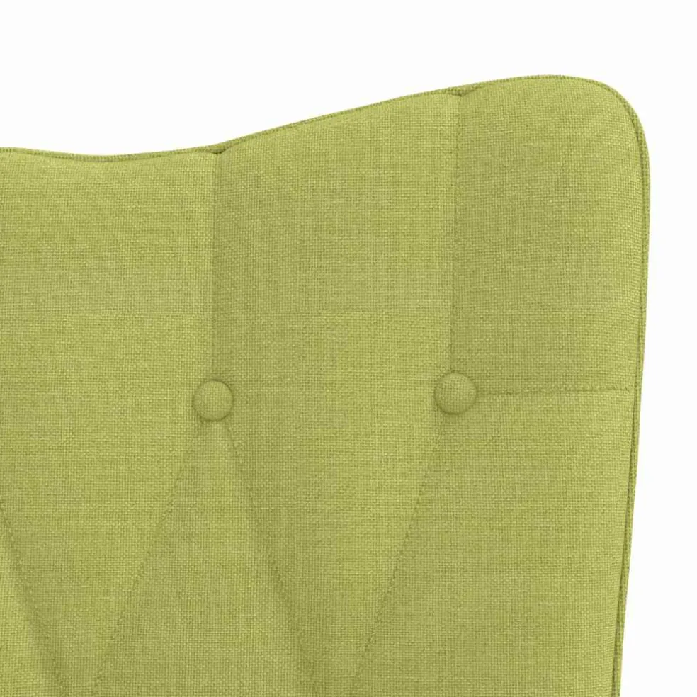 vidaXL Relaxstoel met voetenbank stof groen