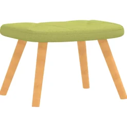 vidaXL Relaxstoel met voetenbank stof groen