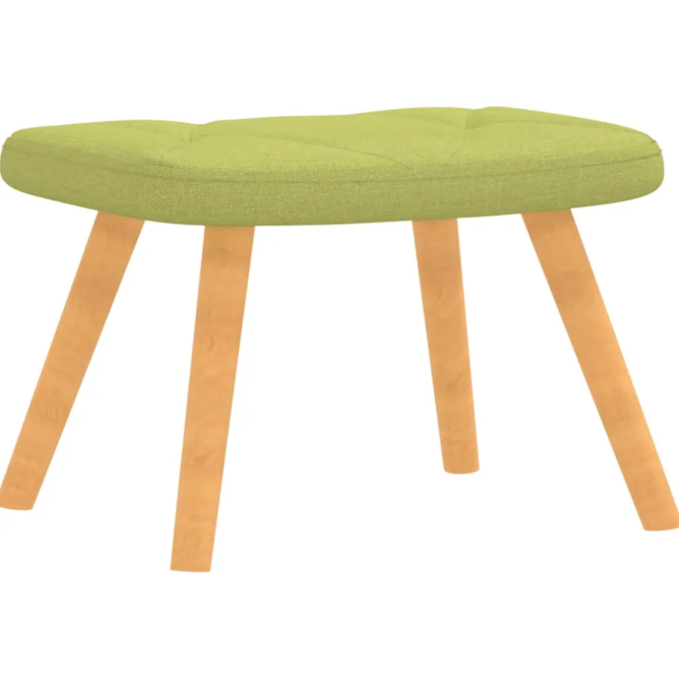 vidaXL Relaxstoel met voetenbank stof groen