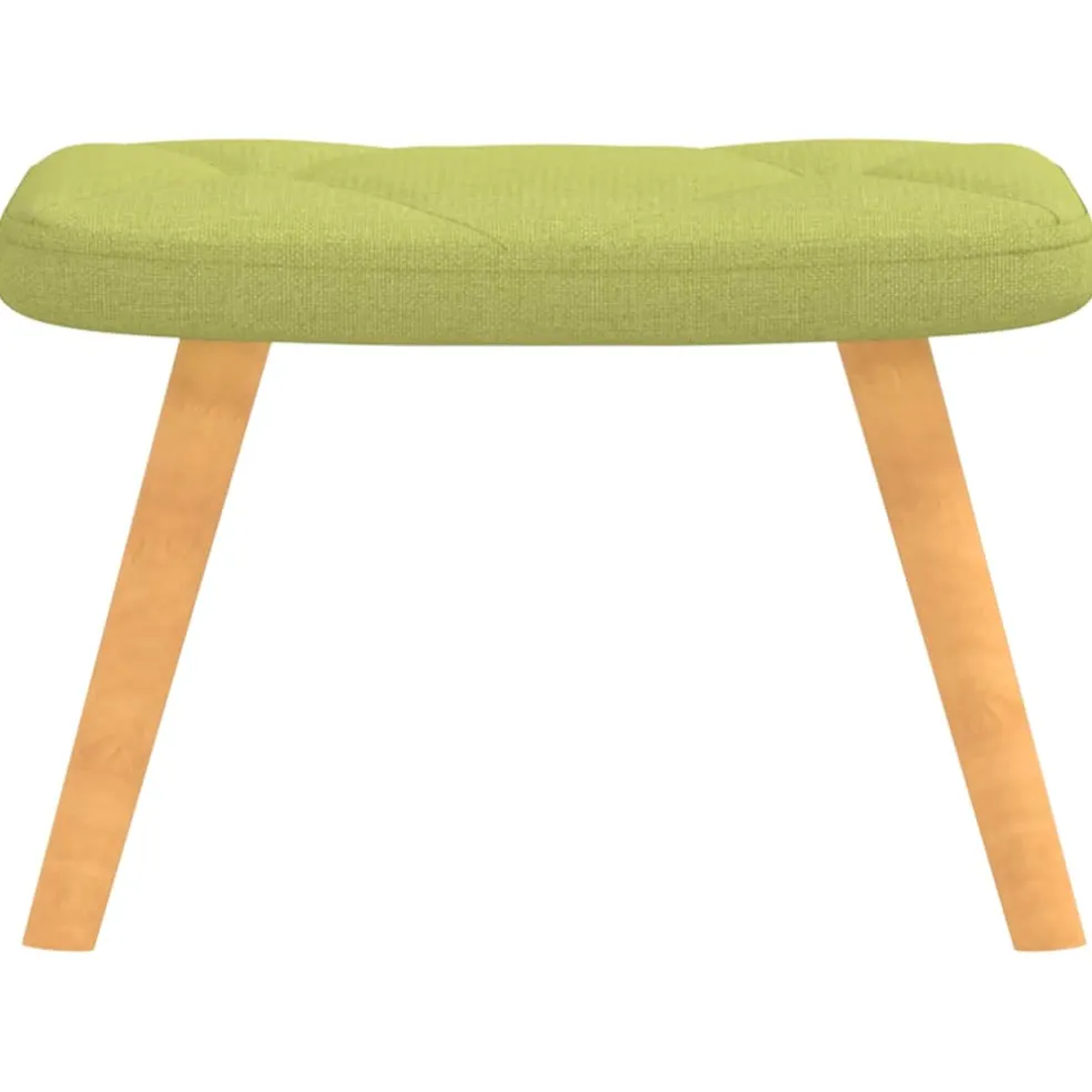 vidaXL Relaxstoel met voetenbank stof groen