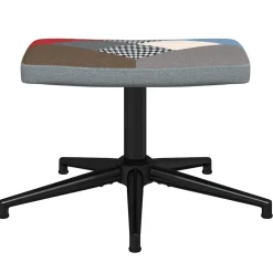 vidaXL Relaxstoel met voetenbank patchwork stof