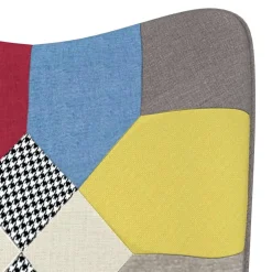 vidaXL Relaxstoel patchwork stof
