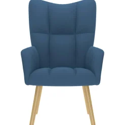 vidaXL Relaxstoel stof blauw