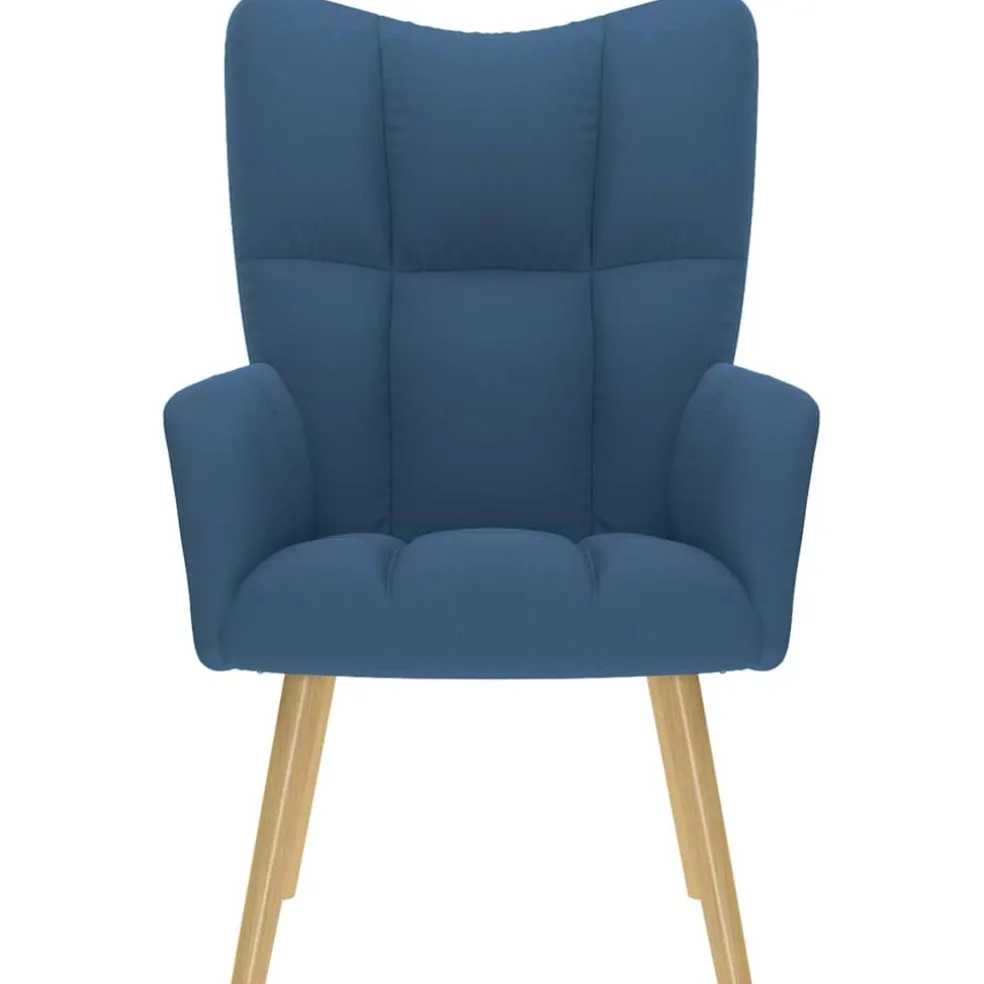 vidaXL Relaxstoel stof blauw