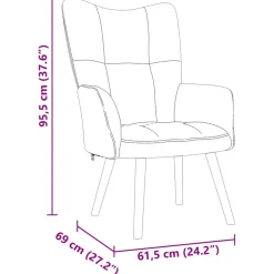 vidaXL Relaxstoel stof blauw
