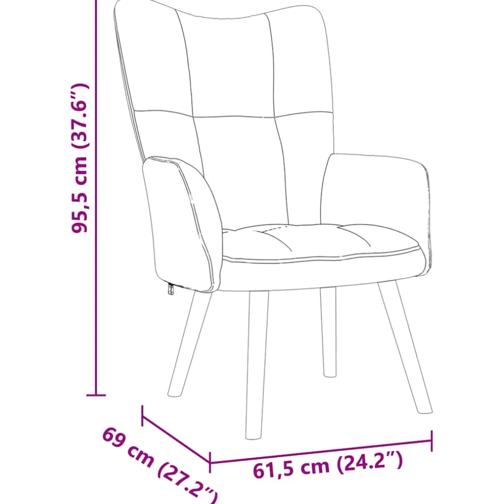 vidaXL Relaxstoel stof blauw