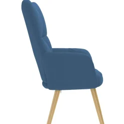 vidaXL Relaxstoel stof blauw