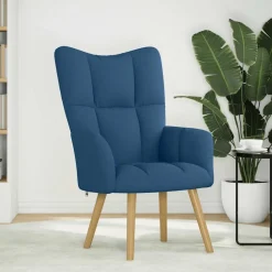 vidaXL Relaxstoel stof blauw