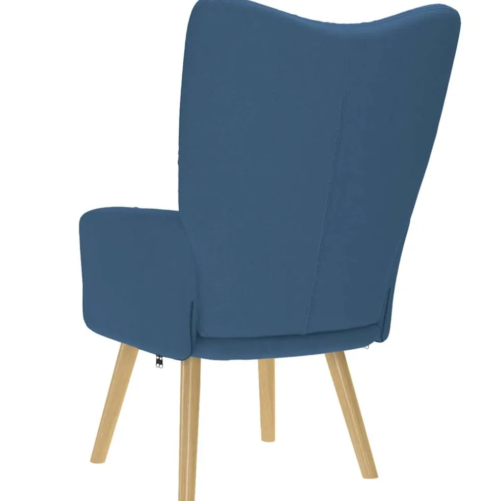 vidaXL Relaxstoel stof blauw