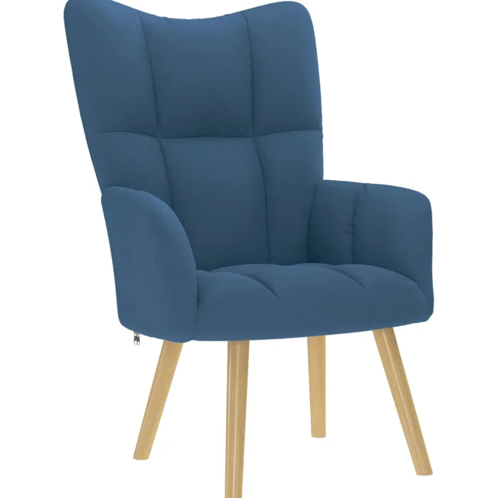 vidaXL Relaxstoel stof blauw